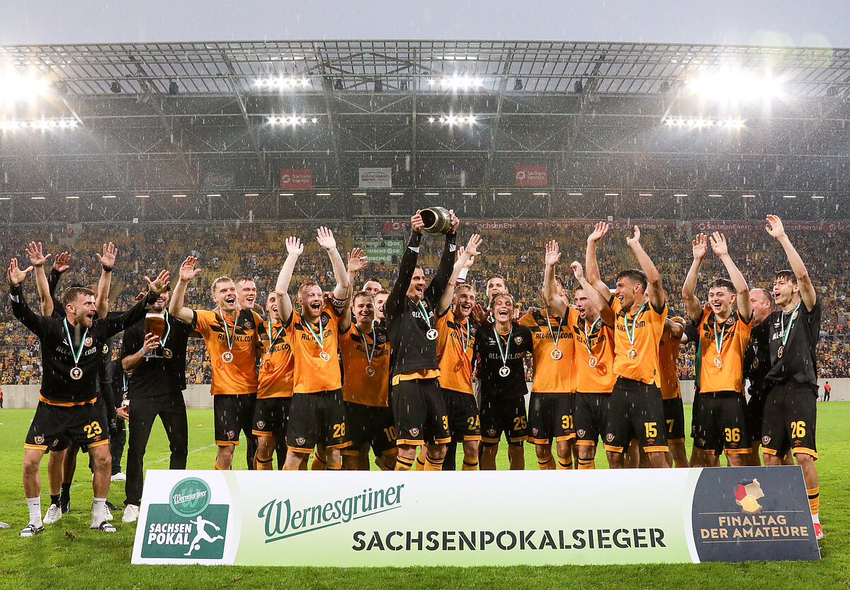 Sieger Wernesgrüner Sachsenpokal 2023/2024: SG Dynamo Dresden © Luise Böttger